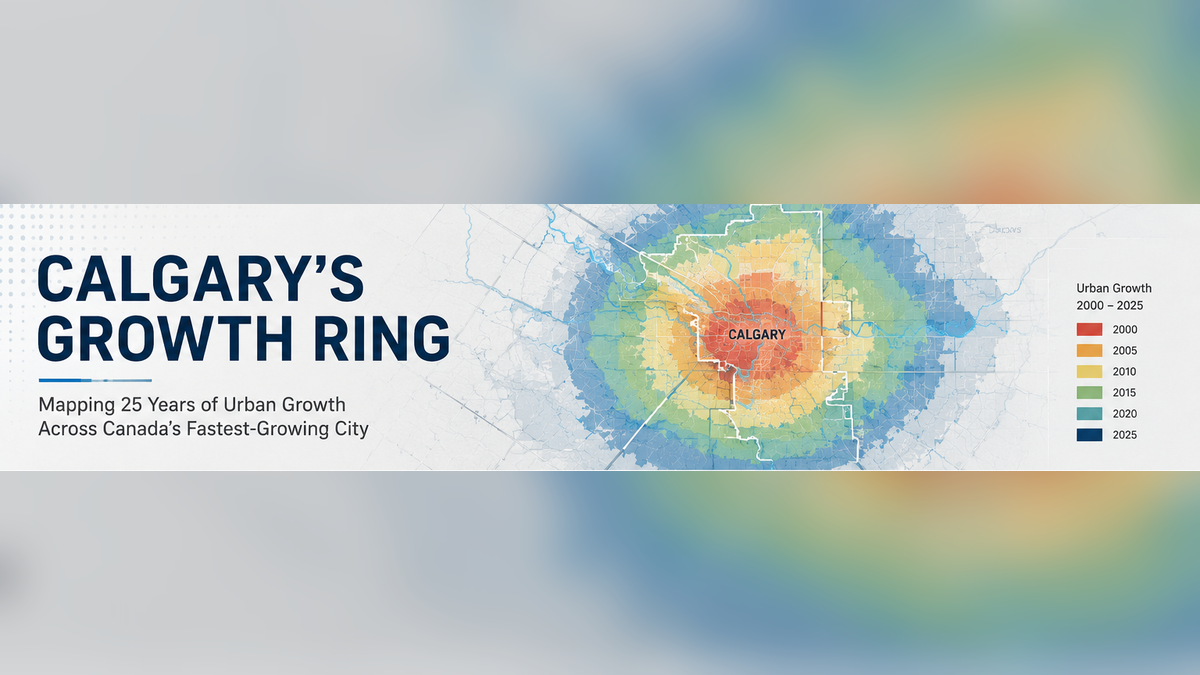 Map visualization of Calgary's urban growth